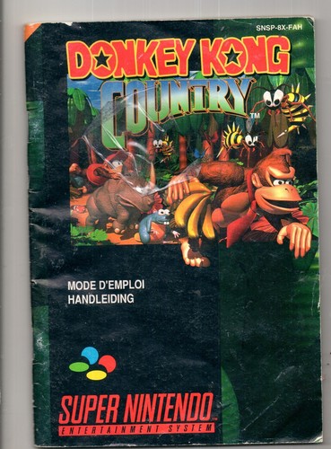 Snes manuel jeu donkey - donkey, kong